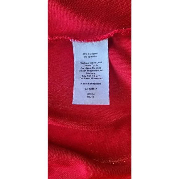 Talbots Top Women's Size Medium Red Polyester Long Sleeve Crew Neck Pullover - Picture 4 of 7